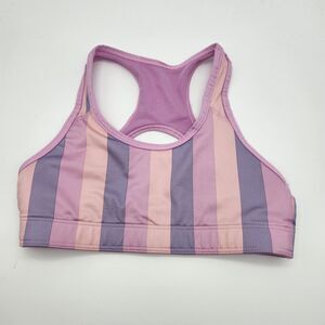 Athletic Works Girls Pink /Purple High Reversible Sports Bras Size Small